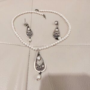 Genuine Pearl and Silver Set